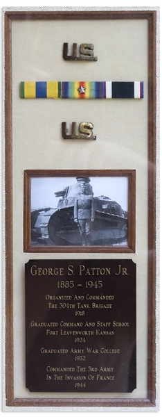 George S. Patton Letter Signed From 1923 Plus Two of His Military Insignia -- ''...I am not real famous, but...will send you a couple items of insignia of mine...I am a Fighting soldier...''